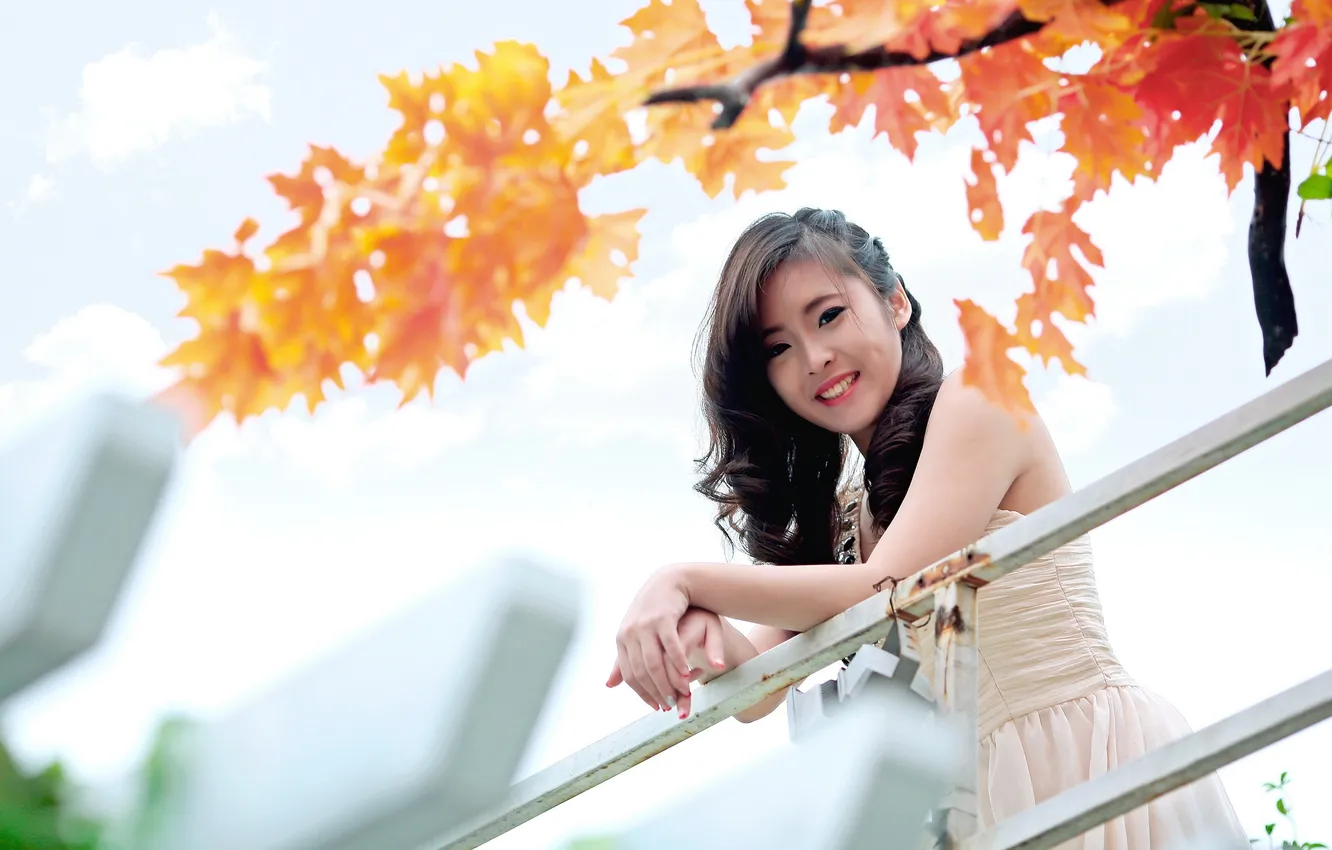 Photo wallpaper look, girl, background