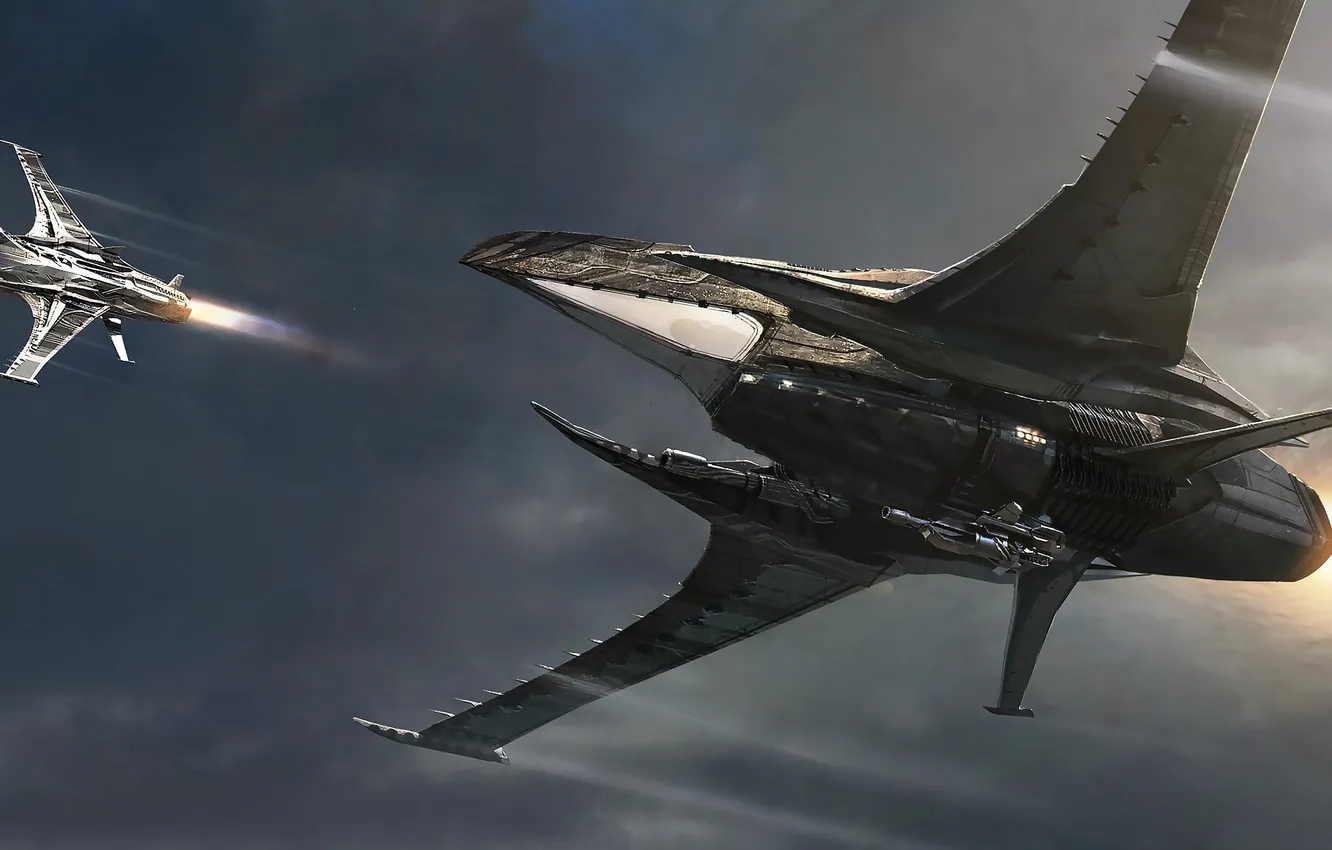 Photo wallpaper space, stars, flight, Star Citizen, Esperia Vandu At The Blade