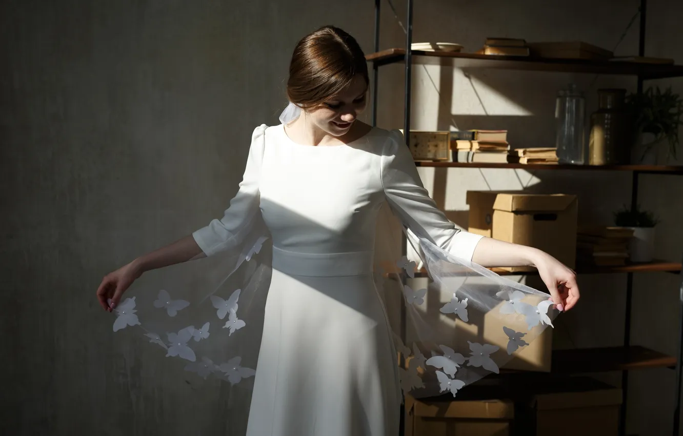 Photo wallpaper girl, sexy, smile, Wallpaper, sweetheart, model, bright, portrait