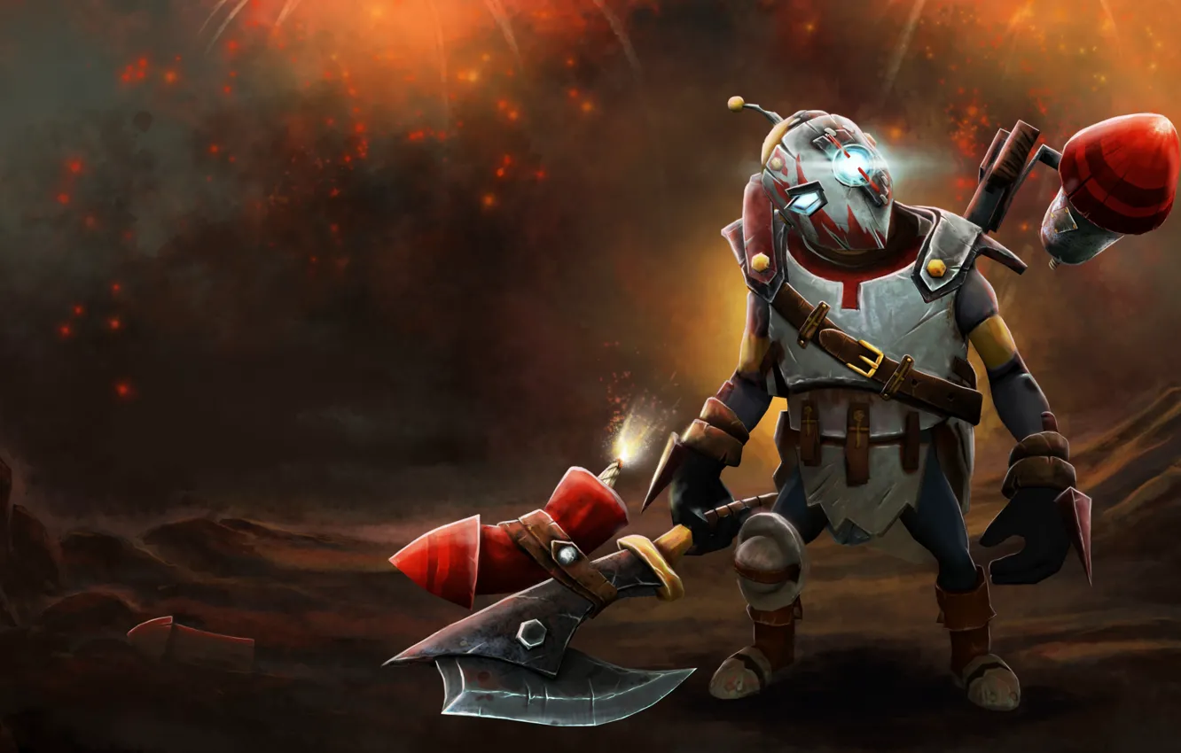 Photo wallpaper weapons, mechanism, rocket, art, dota 2, Clockwerk