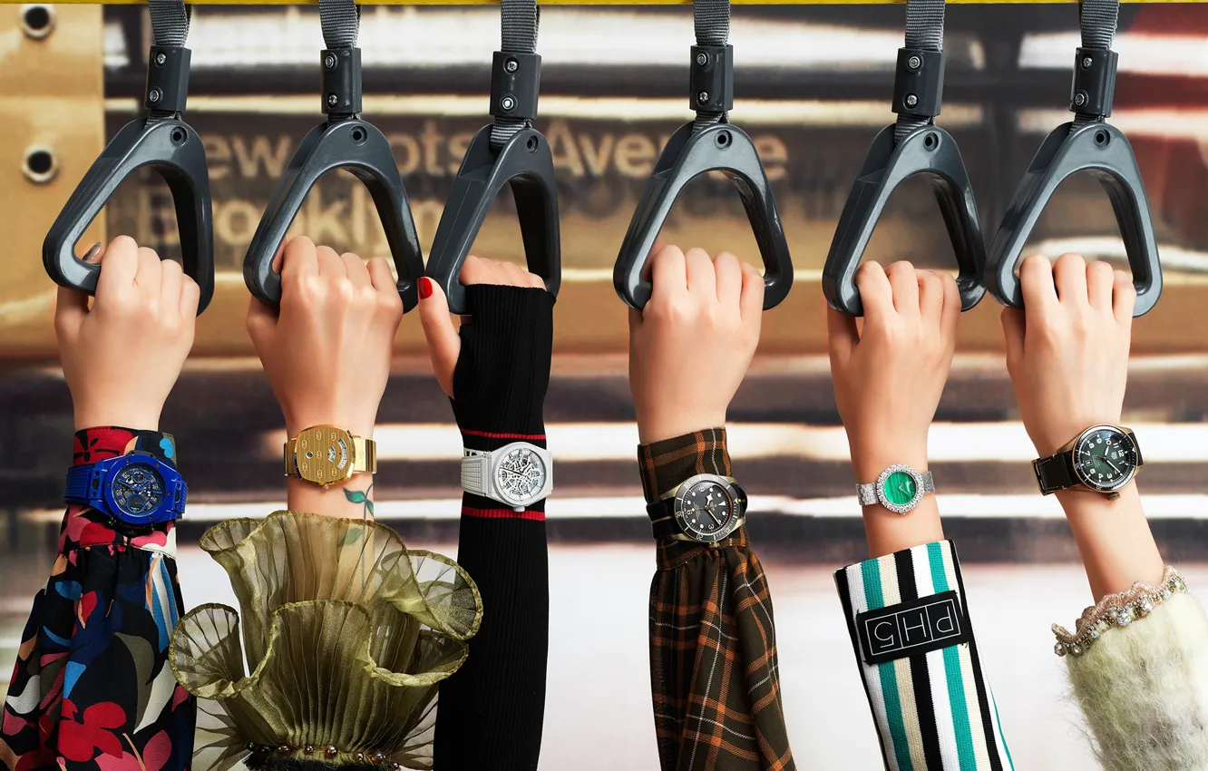 Photo wallpaper watch, hands, handrail, sleeves, Fashion Accessory