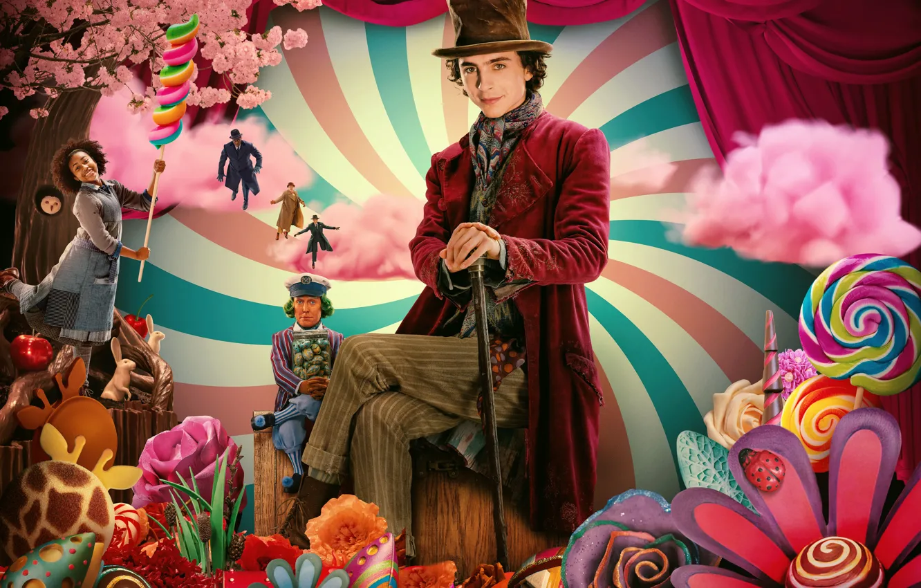 Photo wallpaper boy, fantasy, USA, adventure, Comedy, family, the musical, Wonka