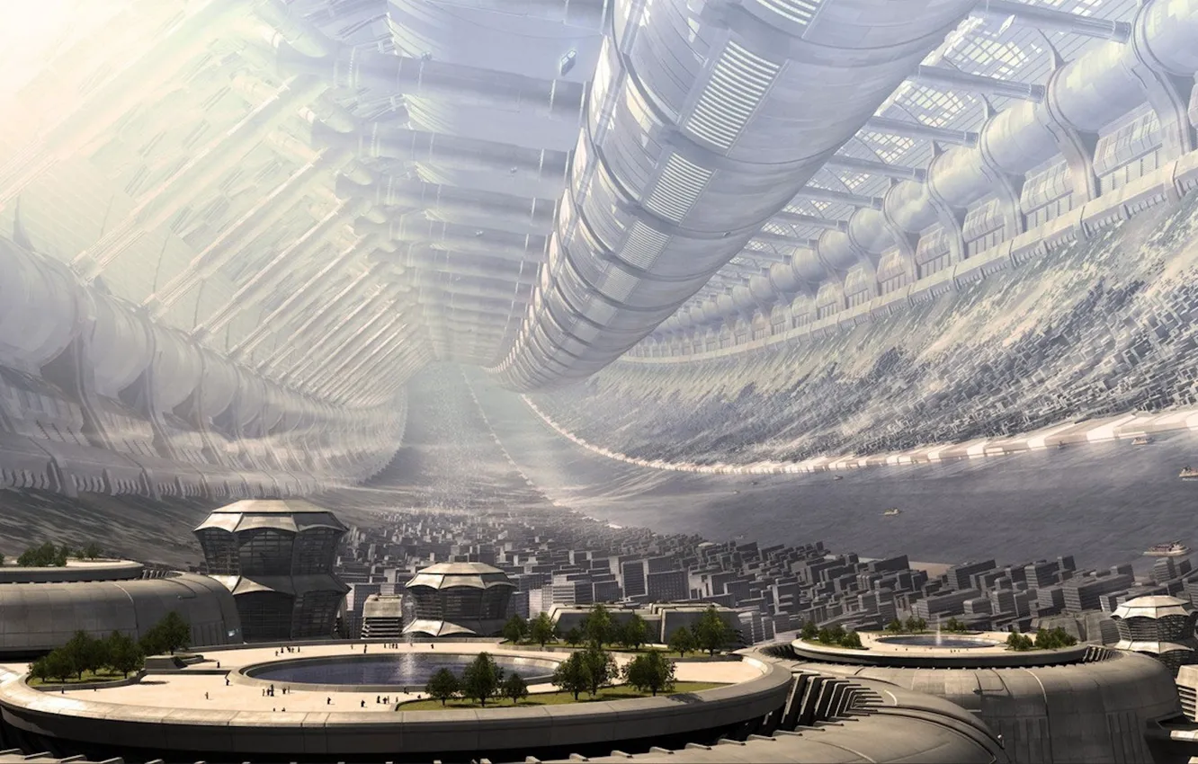 Photo wallpaper the city, future, station, 151