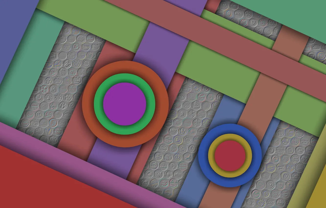 Photo wallpaper circles, layer, the substrate