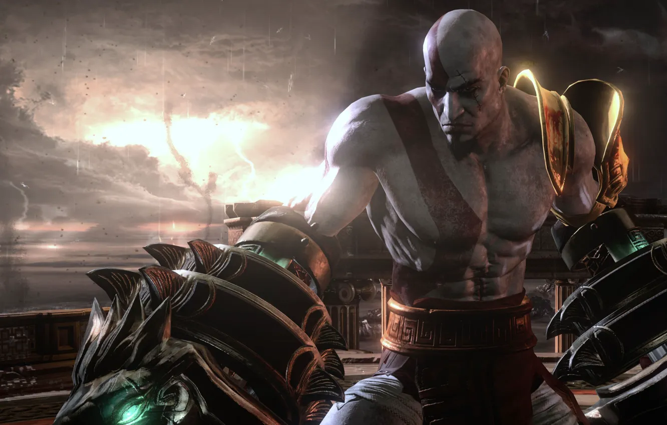 Photo wallpaper game, Kratos, God of War, man, spartan, warrior, god, God of War 3