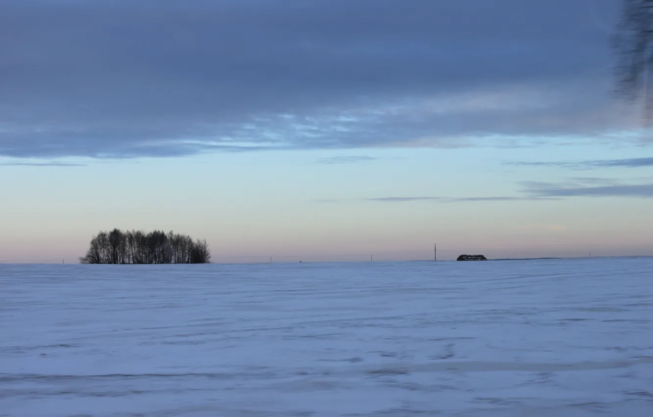 Photo wallpaper road, sunset, nature, Belarus