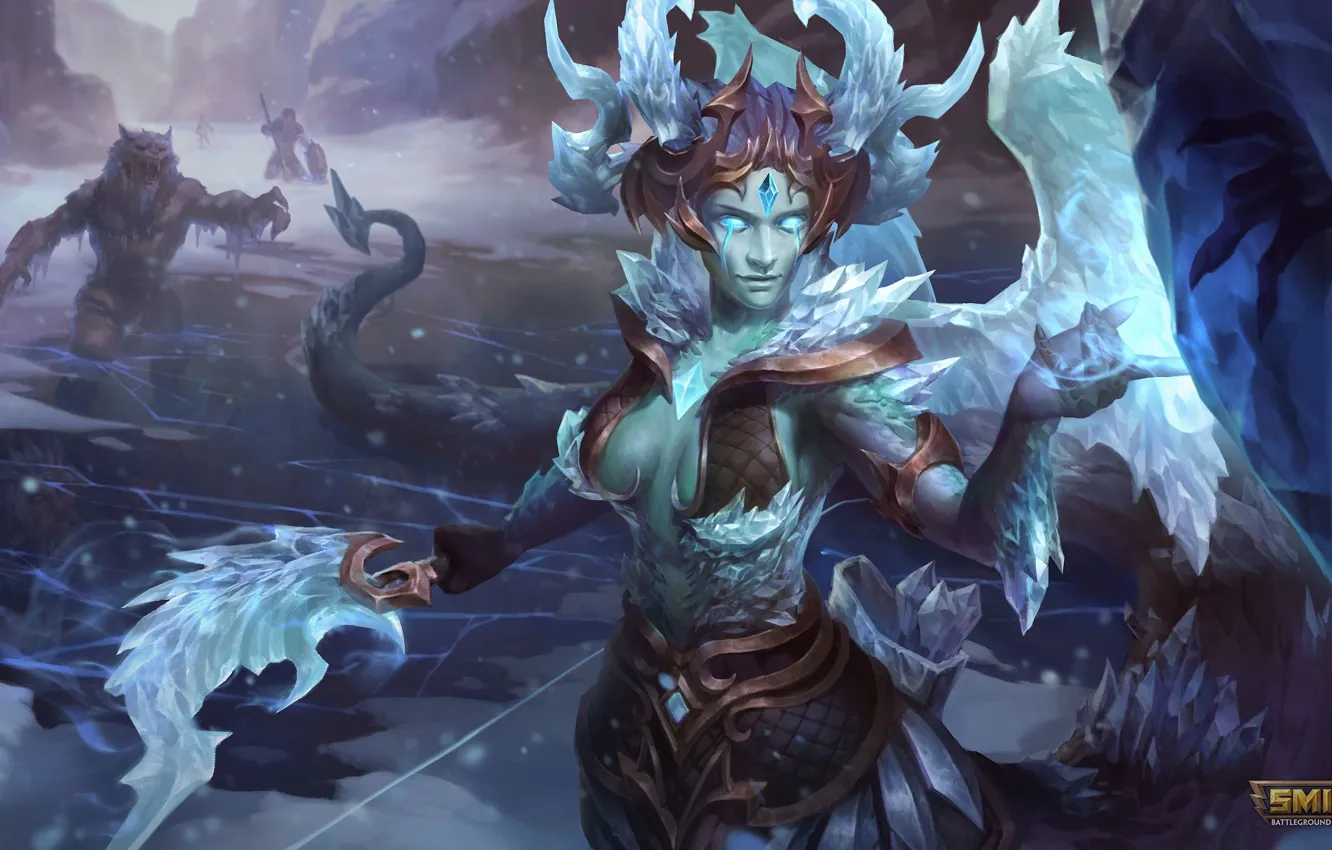 Photo wallpaper being, Medusa, Smite