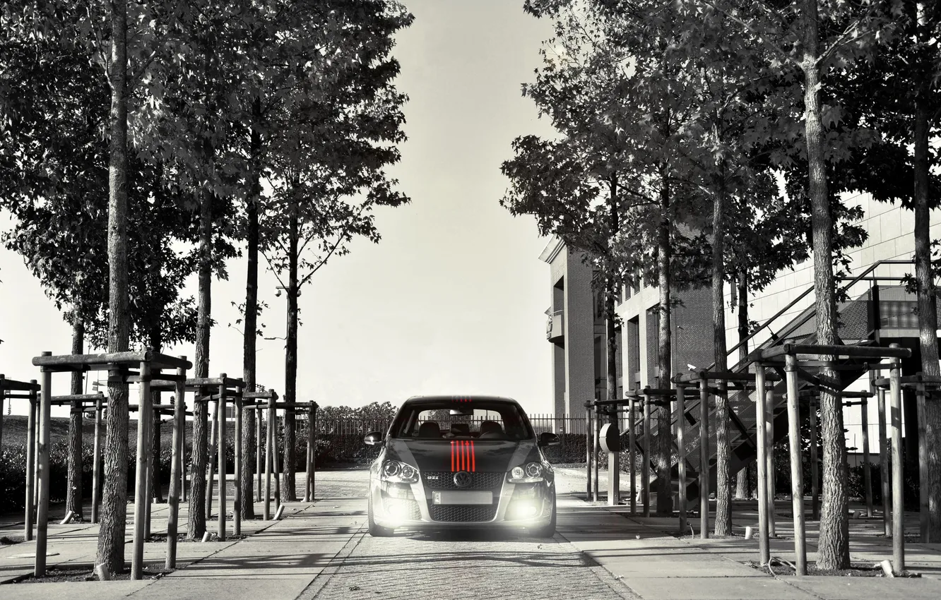 Photo wallpaper city, photo, Volkswagen, cars, auto, GTI, wallpapers auto, Wallapers