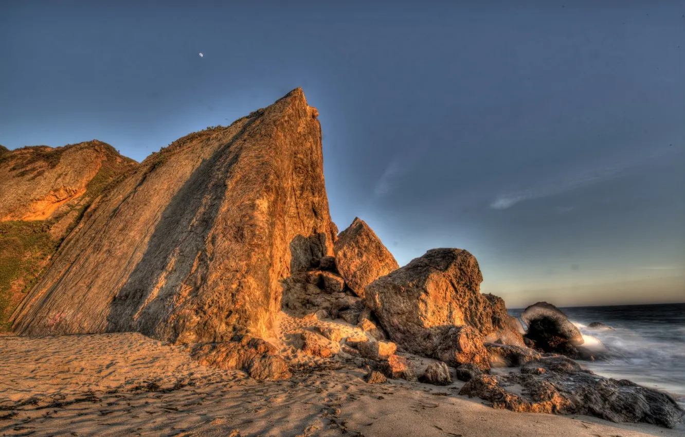 Photo wallpaper sea, landscape, rocks