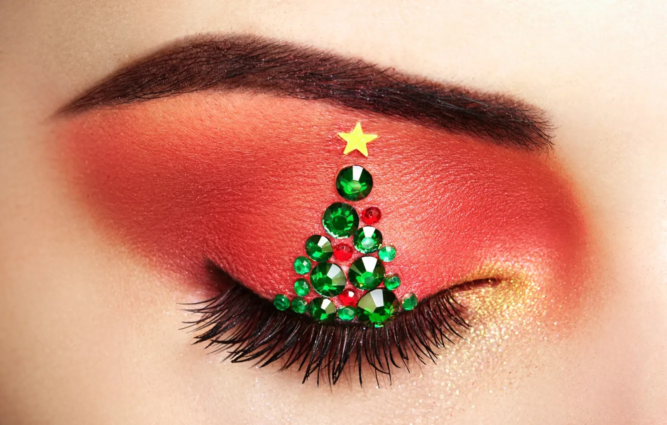 Photo wallpaper girl, macro, Oleg Gekman, makeover christmas tree