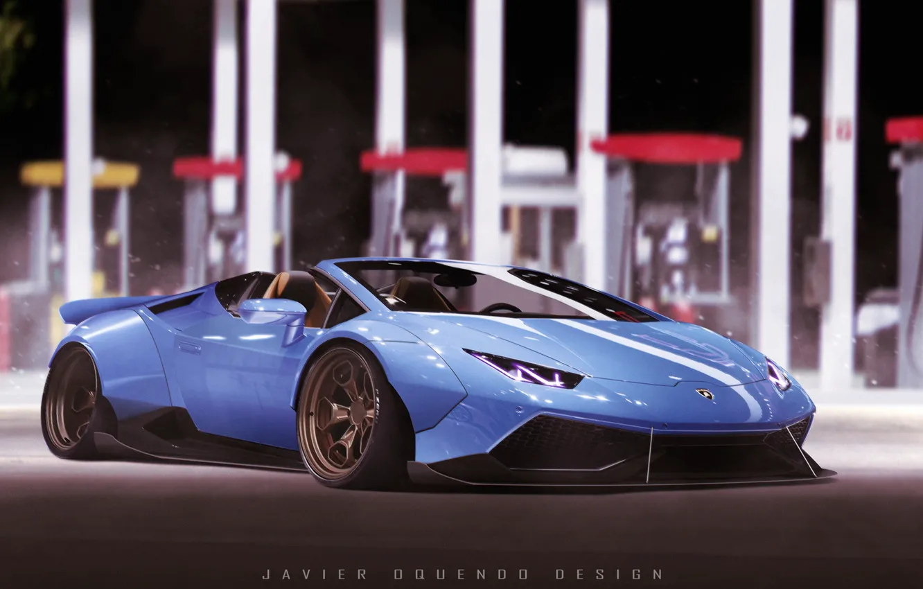 Photo wallpaper machine, auto, blue, blue, supercar, sports car, Lamborghini Huracan, Transport & Vehicles
