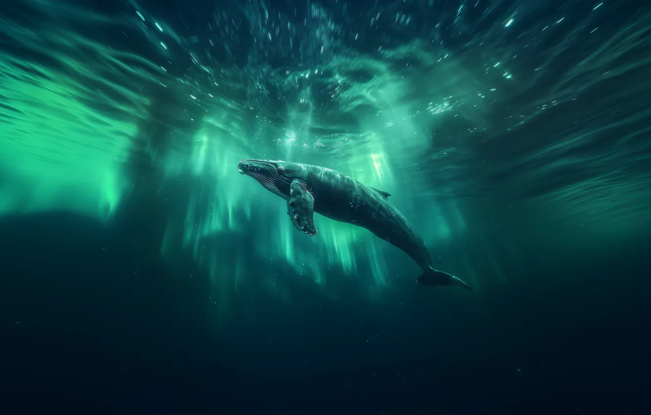 Photo wallpaper kit, underwater world, digital art, AI art, The Art of Artificial Intelligence, neural network