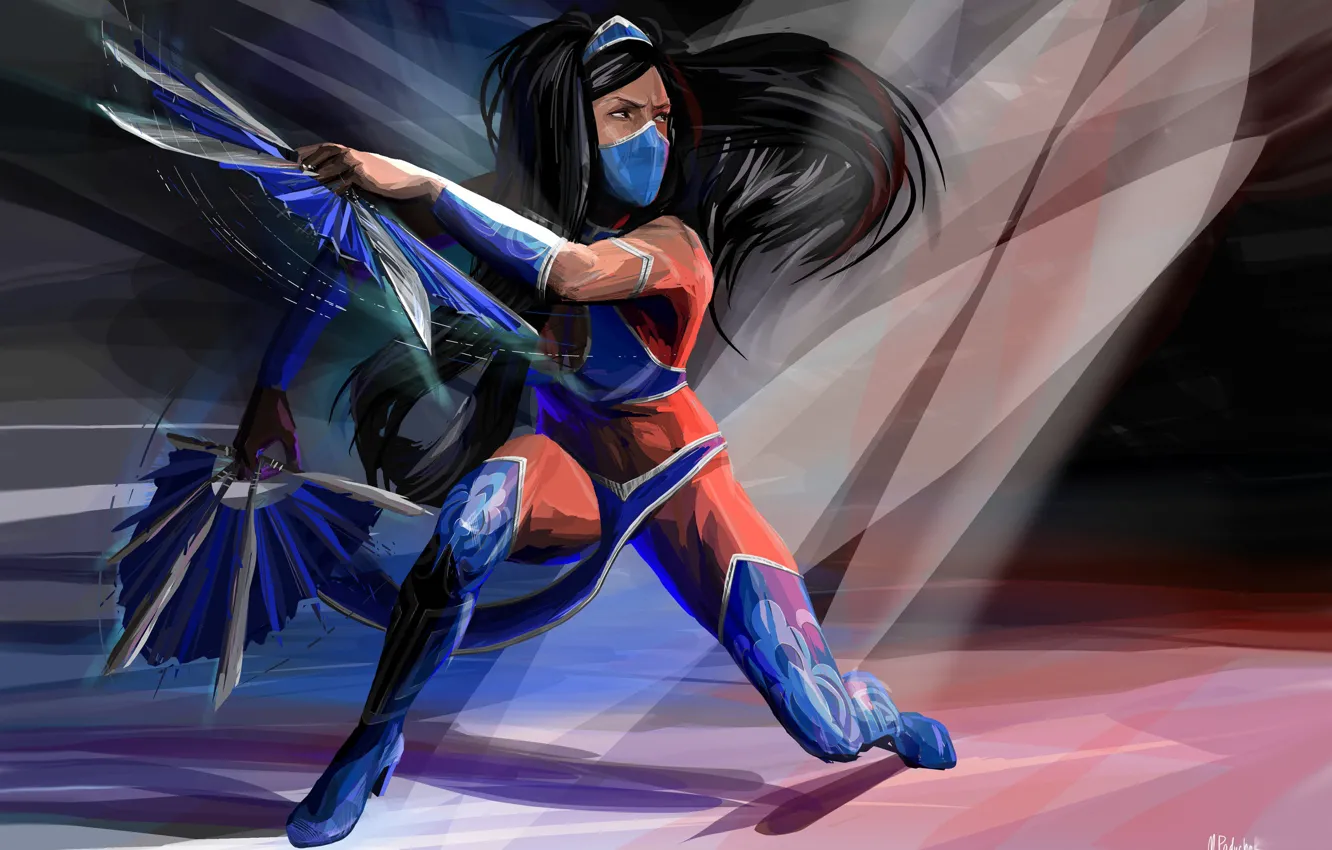 Photo wallpaper Art, Mortal Kombat, Kitana, by Masha Paduchak, Masha Paduchak