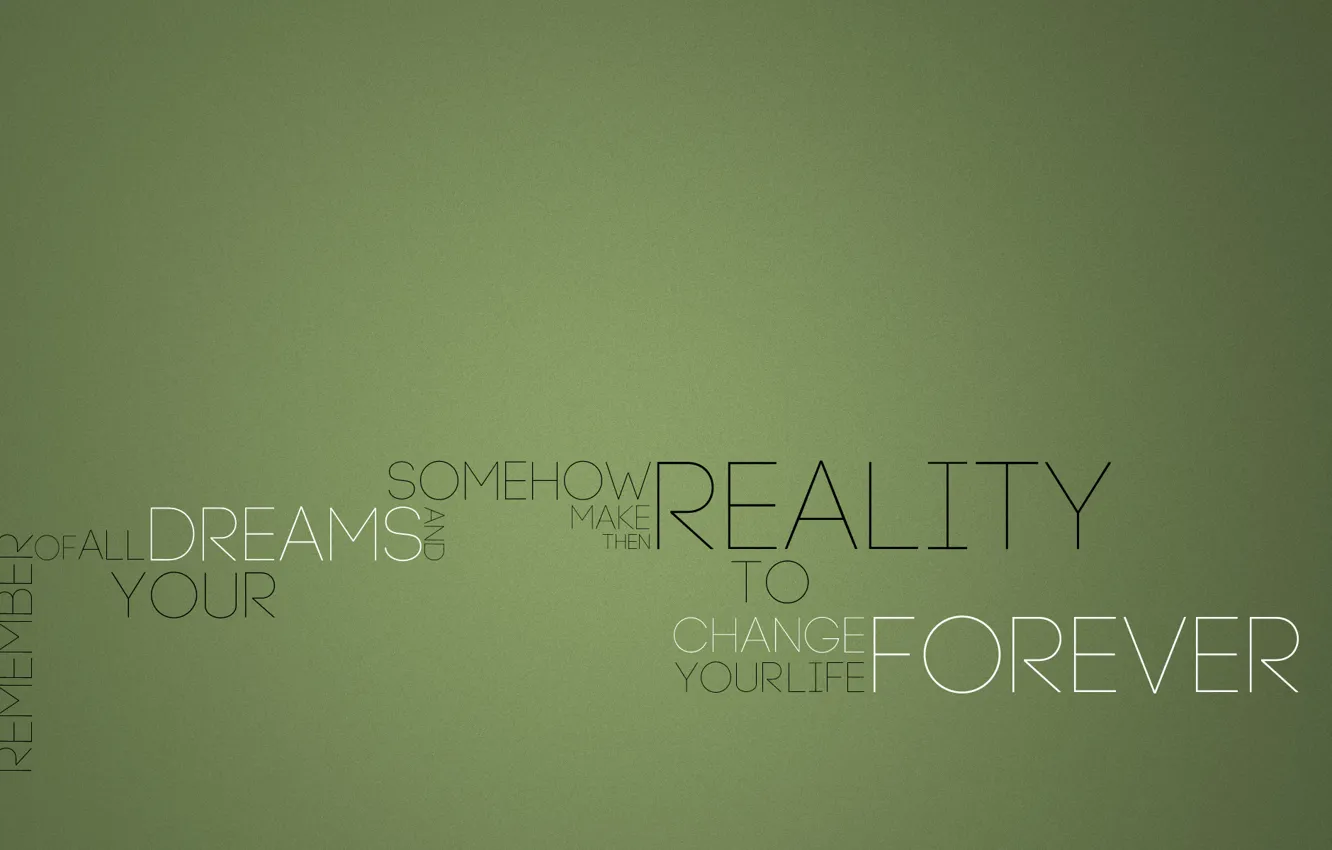 Photo wallpaper background, the inscription, the phrase, forever, dreams, reality