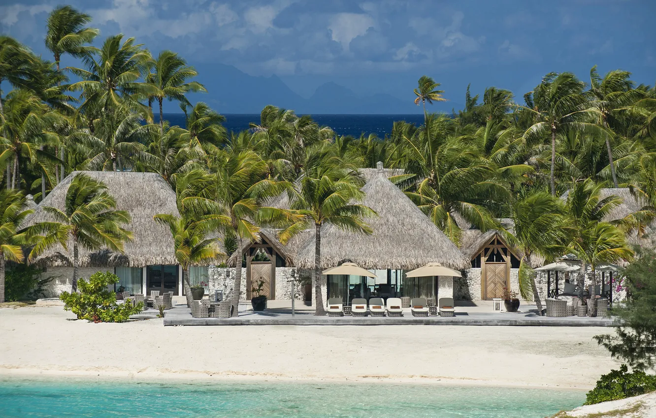 Photo wallpaper Bora-Bora, French Polynesia, St-Regis, royal estate, Beach Villa
