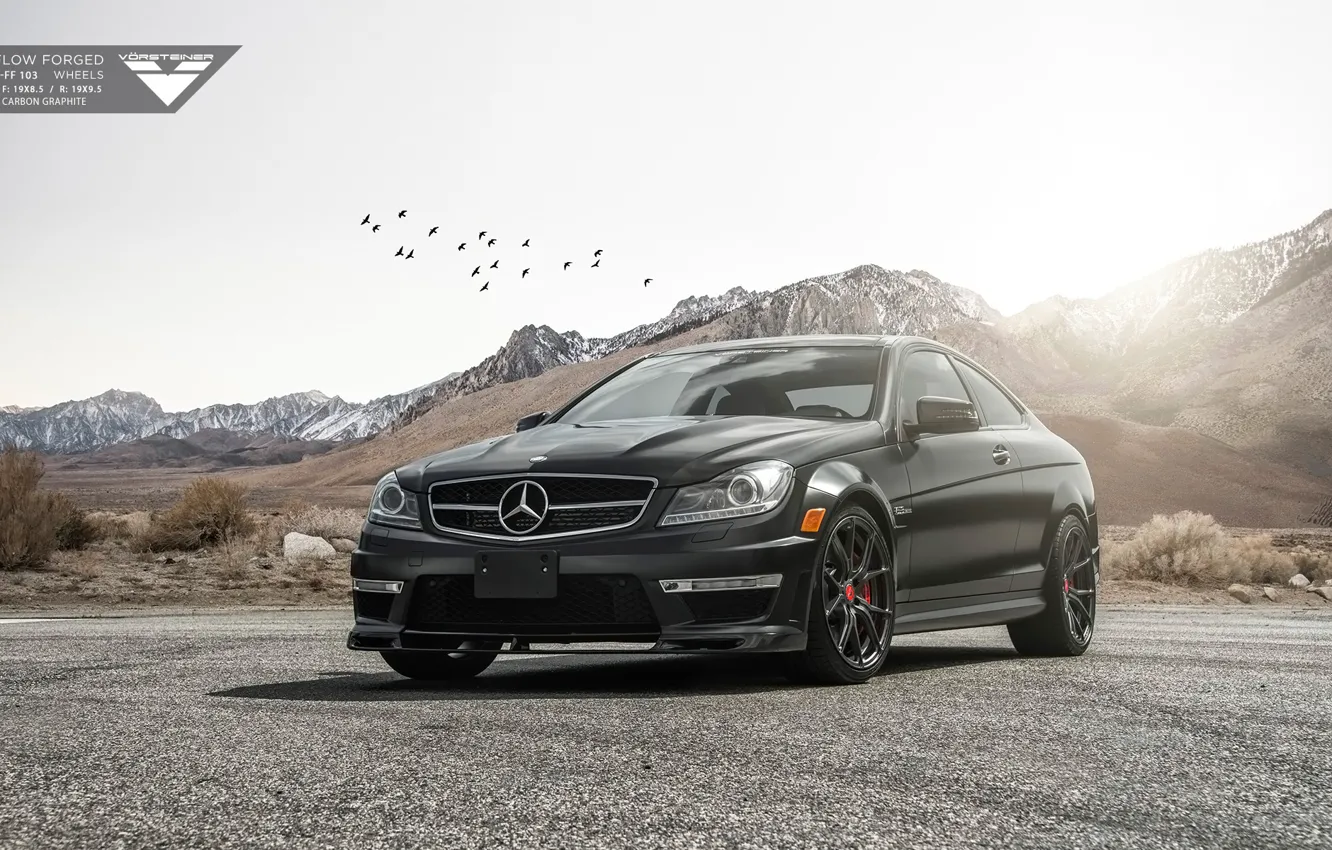 Photo wallpaper Mercedes, Vorsteiner, AMG, tuning, C63, Mercedes Tuning, Vorsteiner Mercedes-Benz C63 AMG