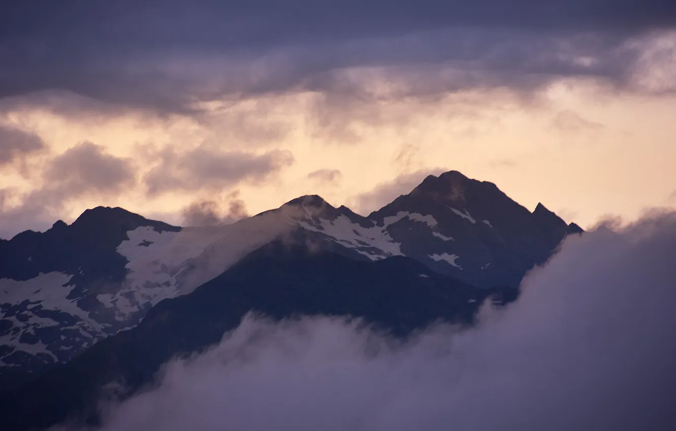 Photo wallpaper sunset, mountains, The Caucasus, Anastasia Petrova