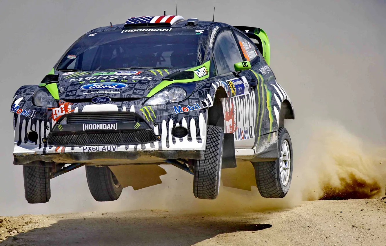 Photo wallpaper auto, race, sport, lights, Ford, dust, The hood, Ford