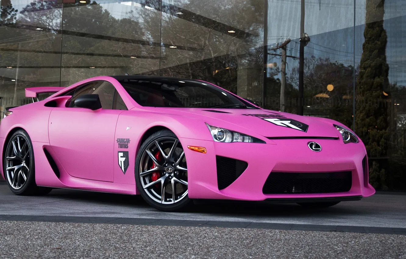 Photo wallpaper machine, auto, supercar, pink, lexus lfa