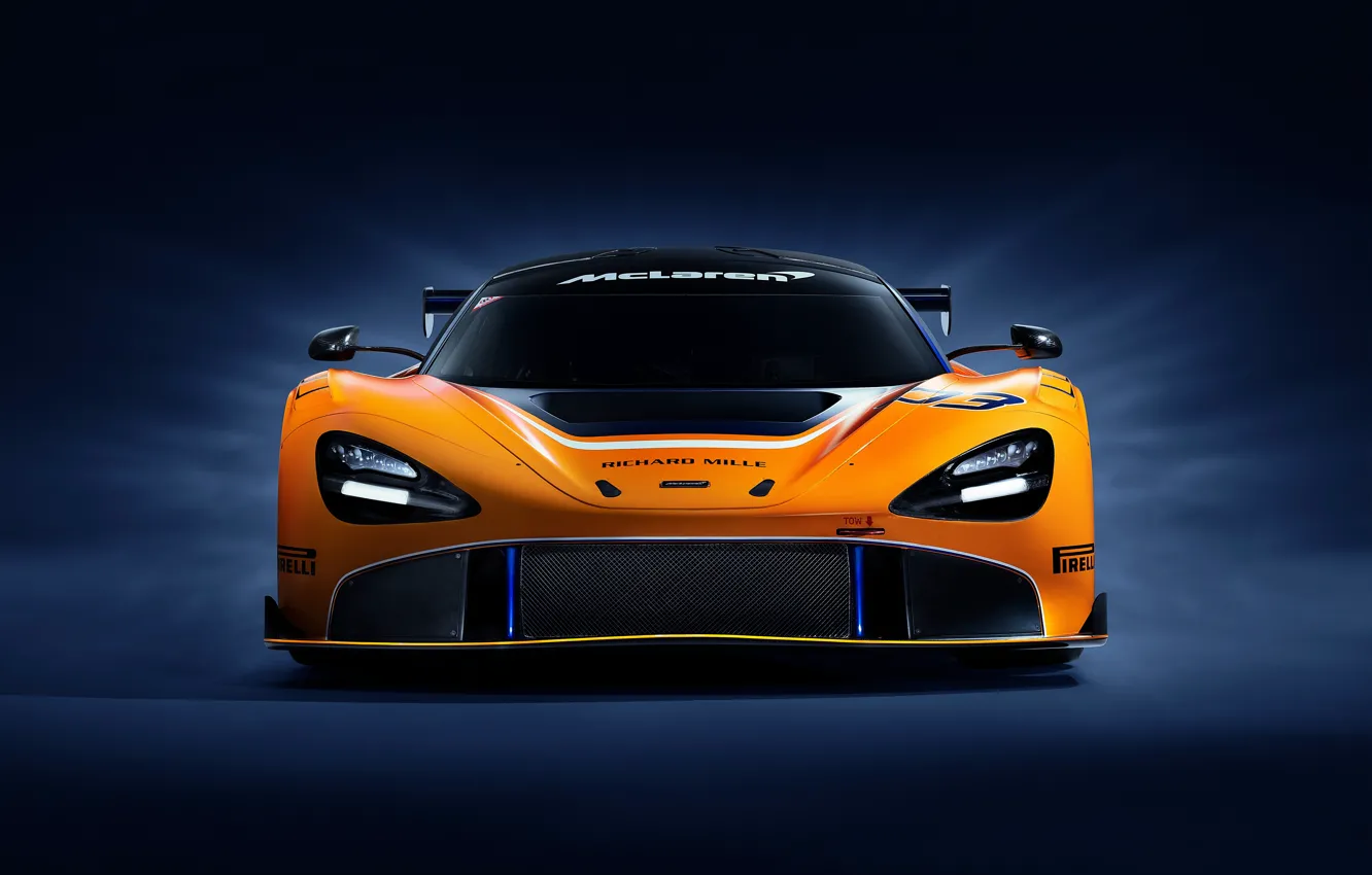 Photo wallpaper McLaren, racing car, front view, GT3, 720S, 2019