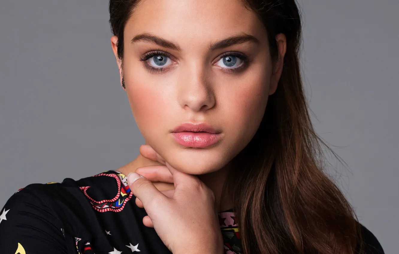 Photo wallpaper look, portrait, makeup, actress, brunette, hairstyle, beauty, photoshoot