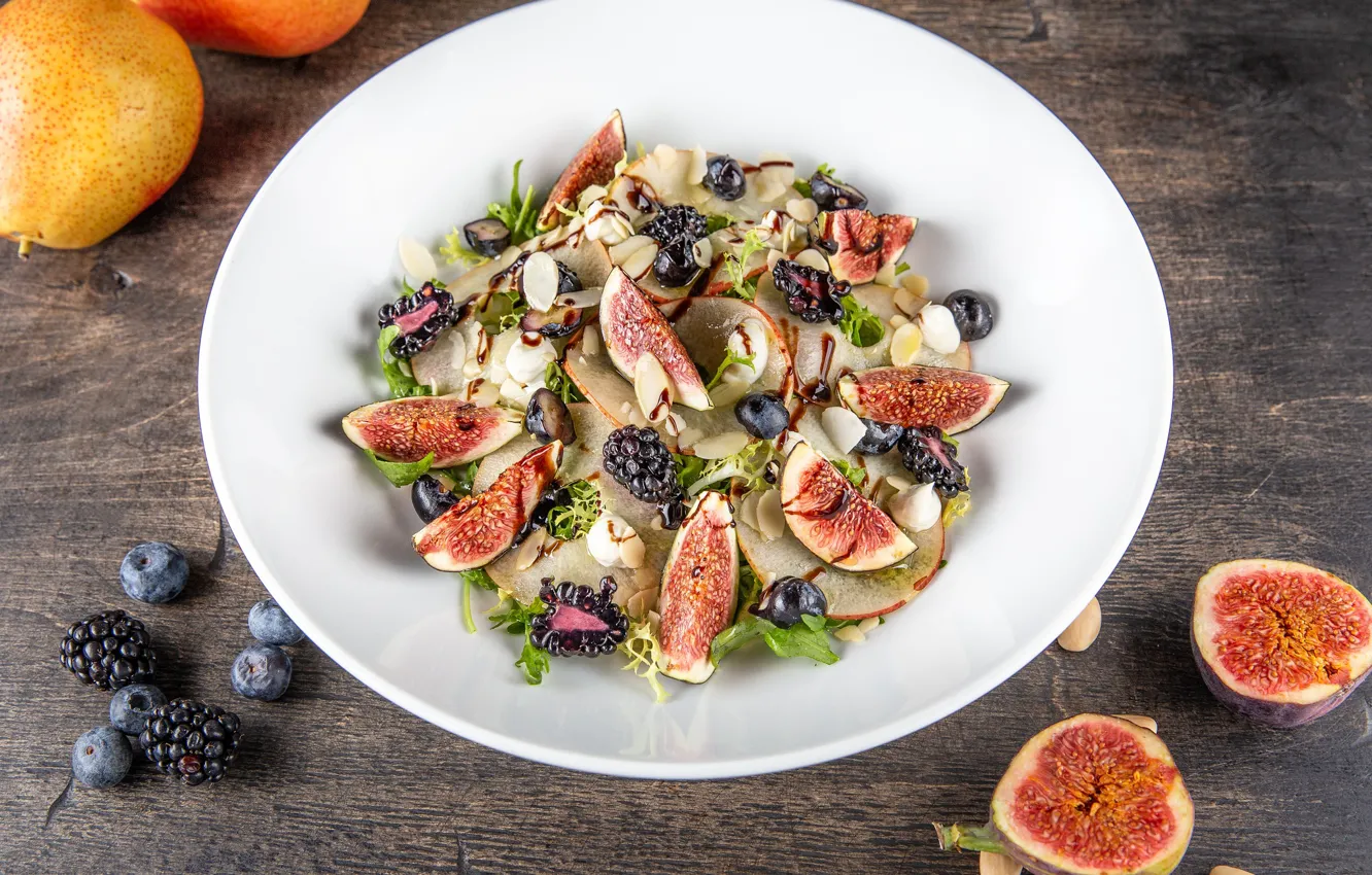 Photo wallpaper berries, salad, figs