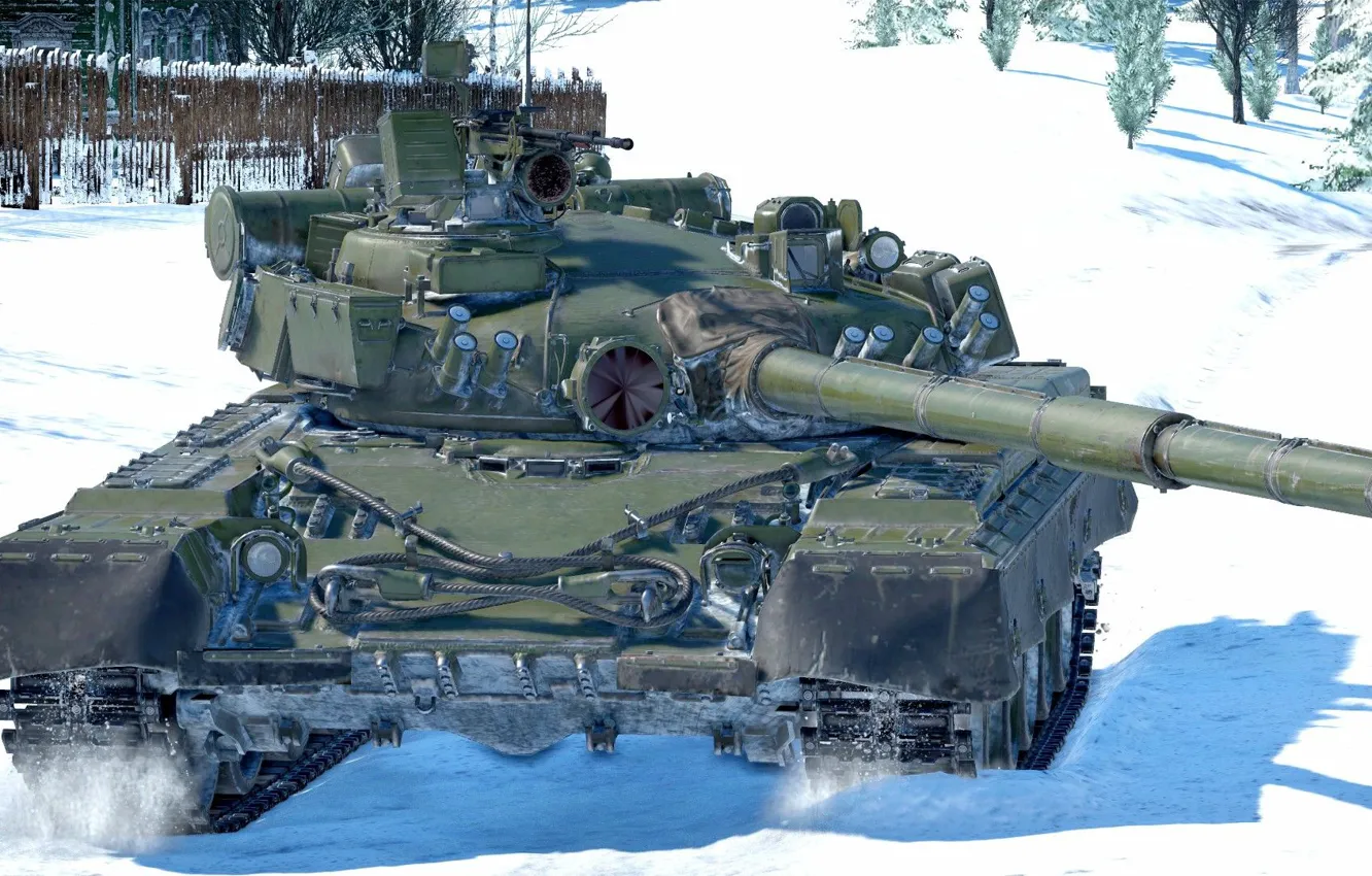 Photo wallpaper USSR, main battle tank, Gas turbine engine, T-80B