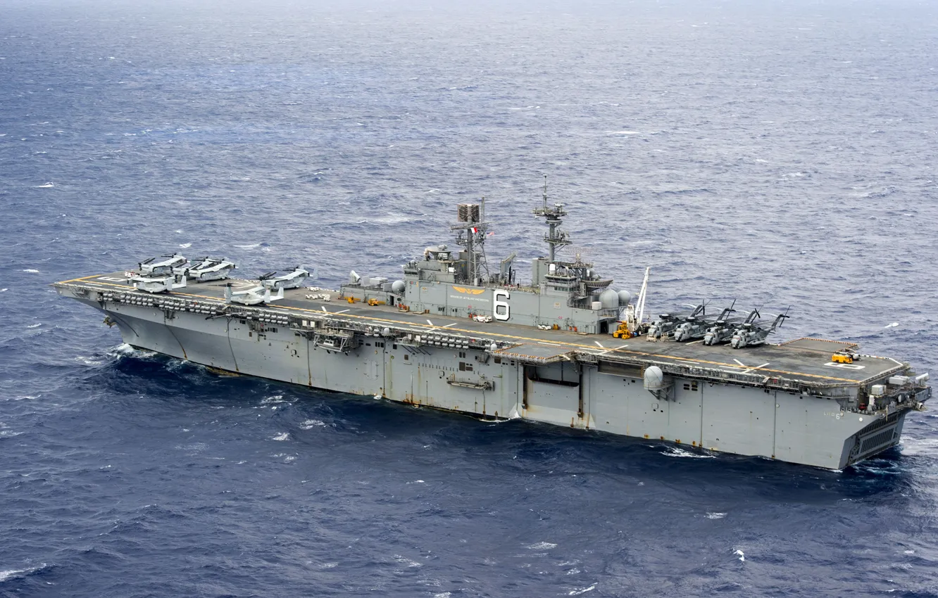 Photo wallpaper army, Navy, USS Bonhomme Richard (LHD 6), Amphibious assault ship