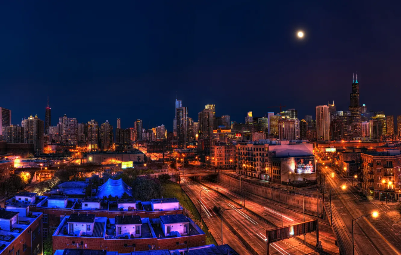 Photo wallpaper the city, Chicago, USA, Chicago, Illinois