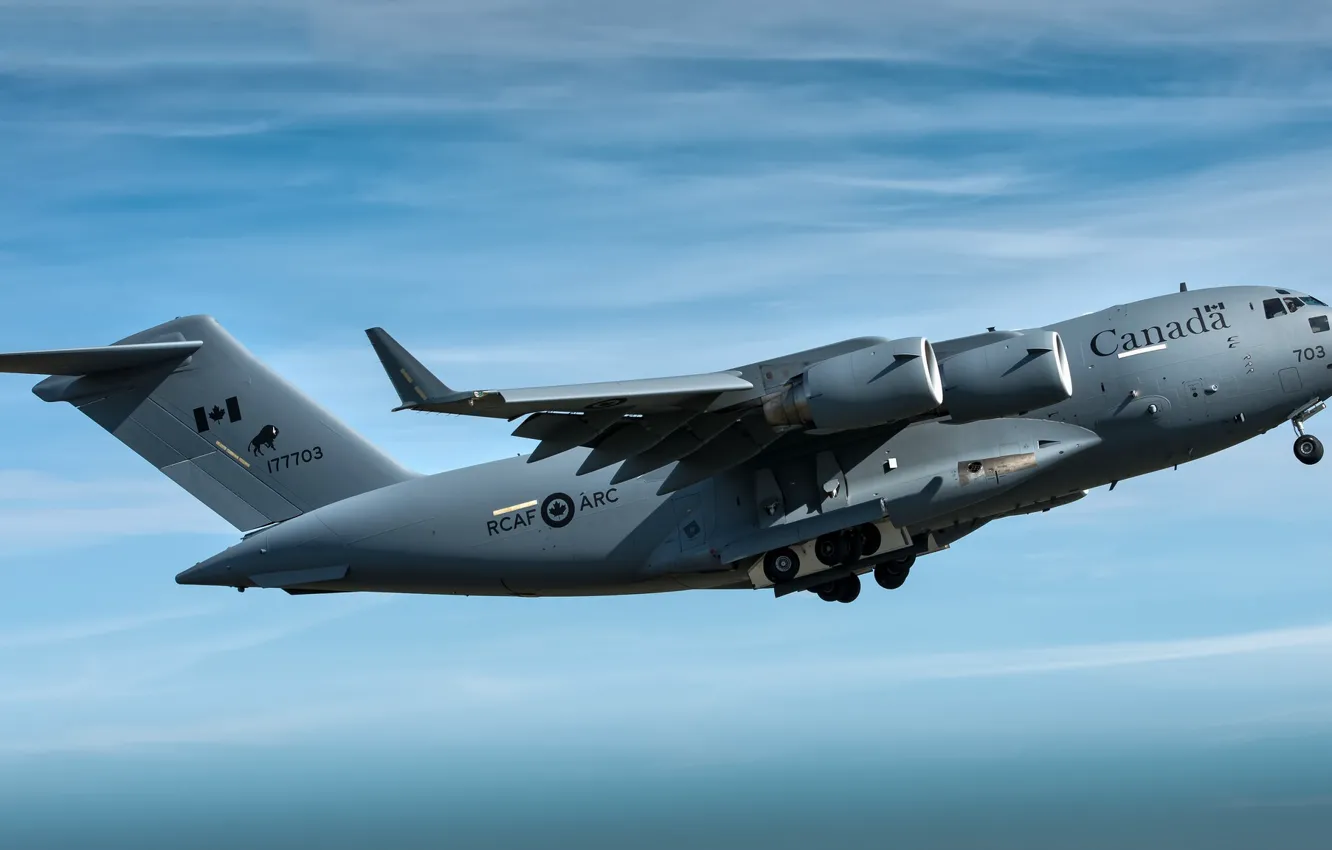 Photo wallpaper the sky, the plane, the rise, Boeing CC-177 Globemaster III