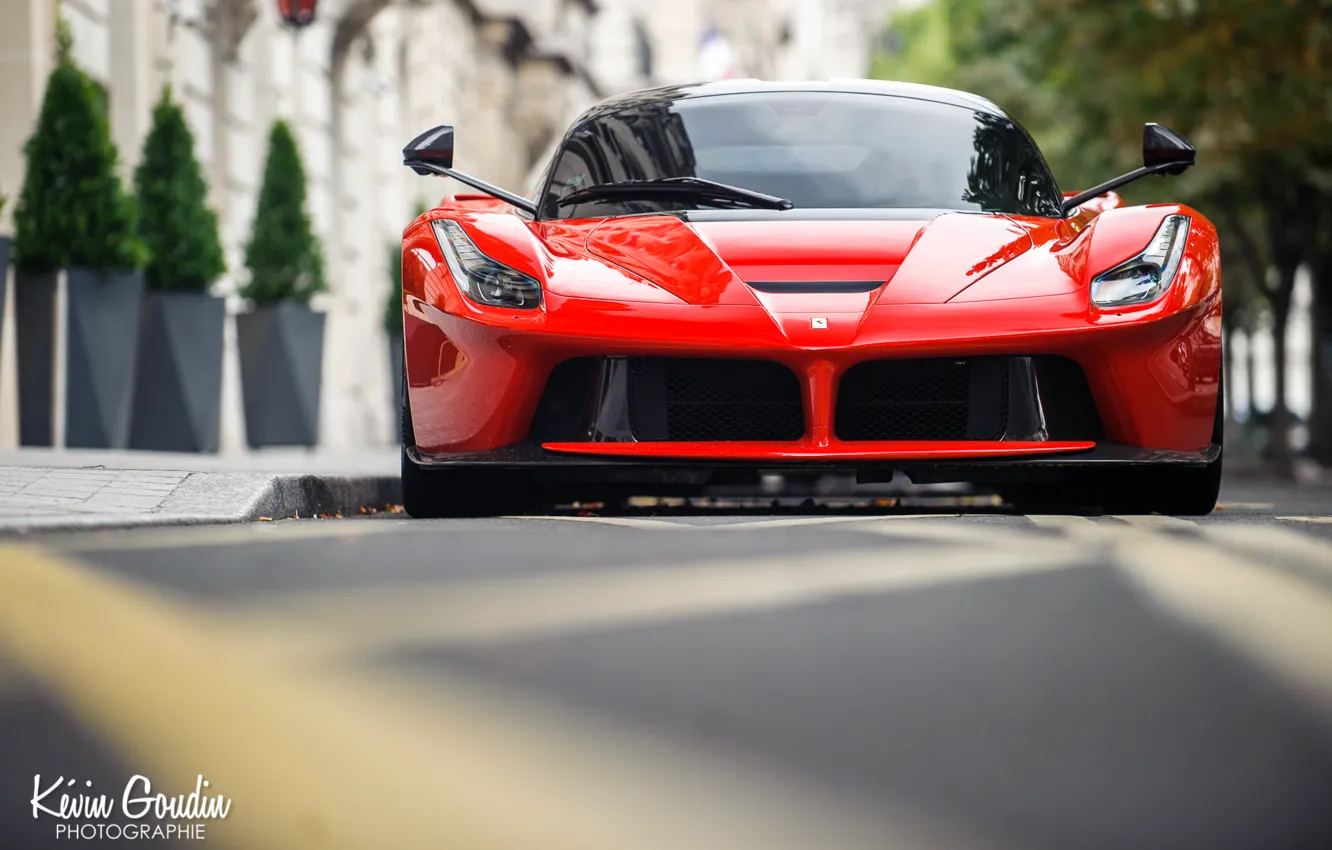 Photo wallpaper the city, Ferrari, red, V12, F70, LaFerrari