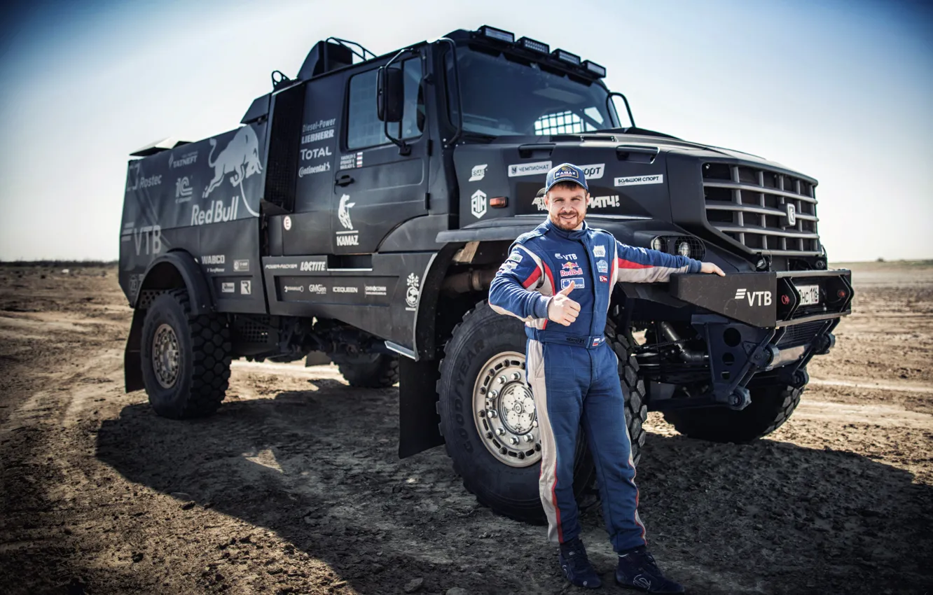 Photo wallpaper race, sport, Truck, Master, Russia, Kamaz, Rally, KAMAZ-master