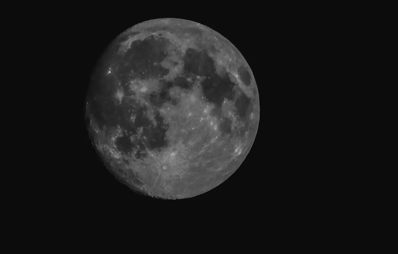 Photo wallpaper night, the moon, the full moon