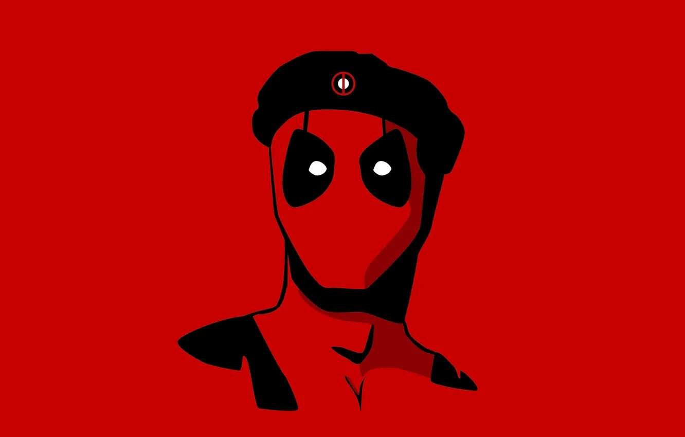 Photo wallpaper red, mask, Deadpool, Deadpool, Marvel Comics