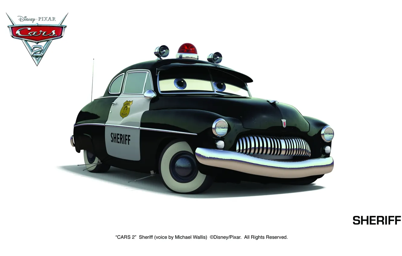 Photo wallpaper pixar, cars, cars 2, cars 2, SHERIFF