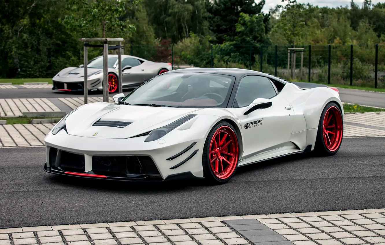 Photo wallpaper Ferrari, supercar, Ferrari, 458, Italia, Prior-Design