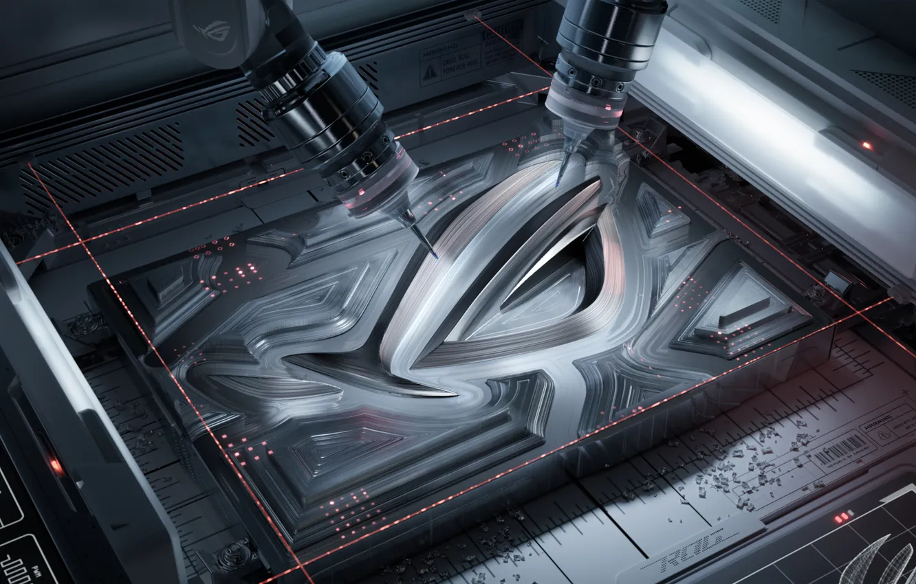 Photo wallpaper Technology, Futuristic, ASUS ROG, ASUS TUF Gaming, 3D background, ASUS TUF