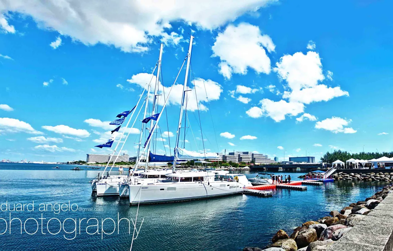 Photo wallpaper boat, sailing, sail