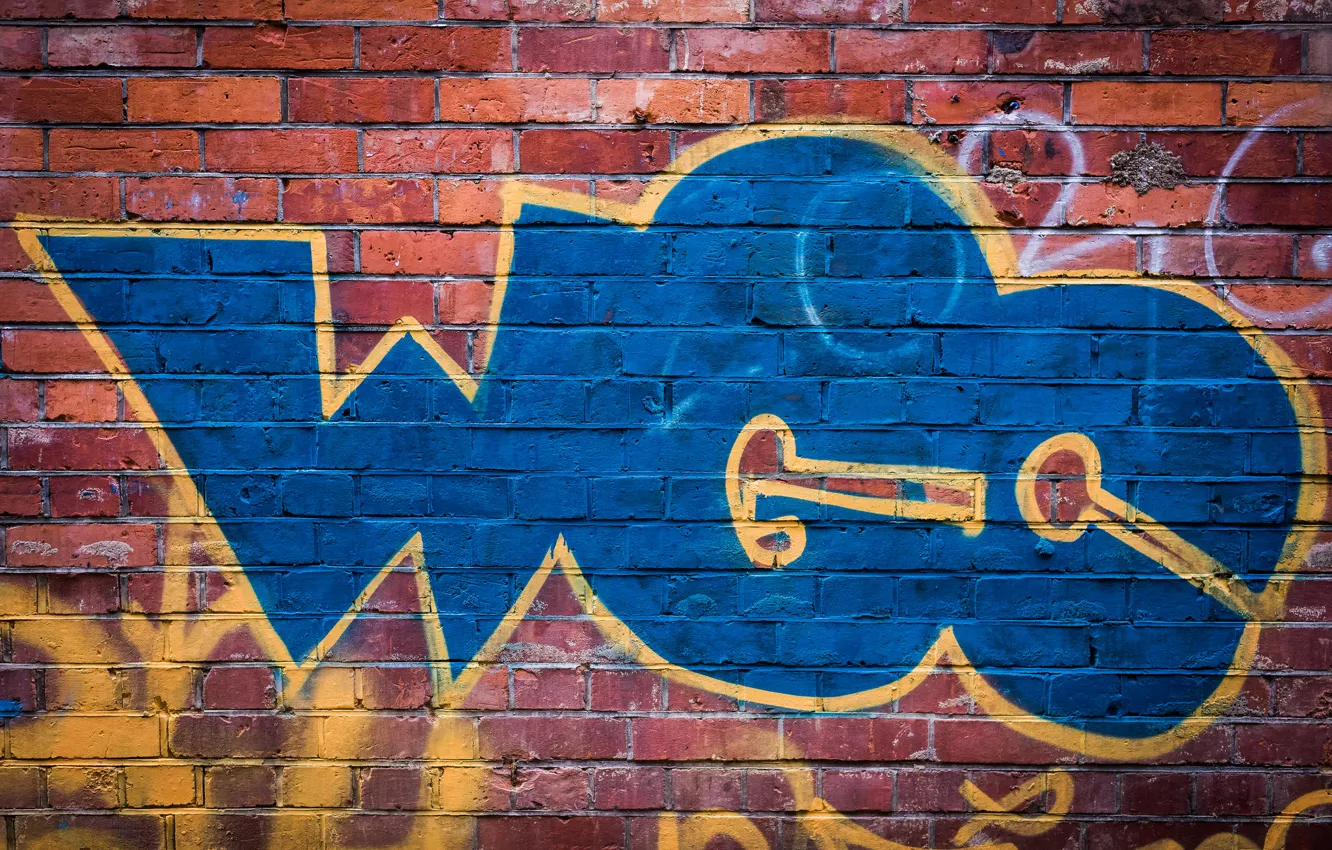 Photo wallpaper wall, texture, grafiti