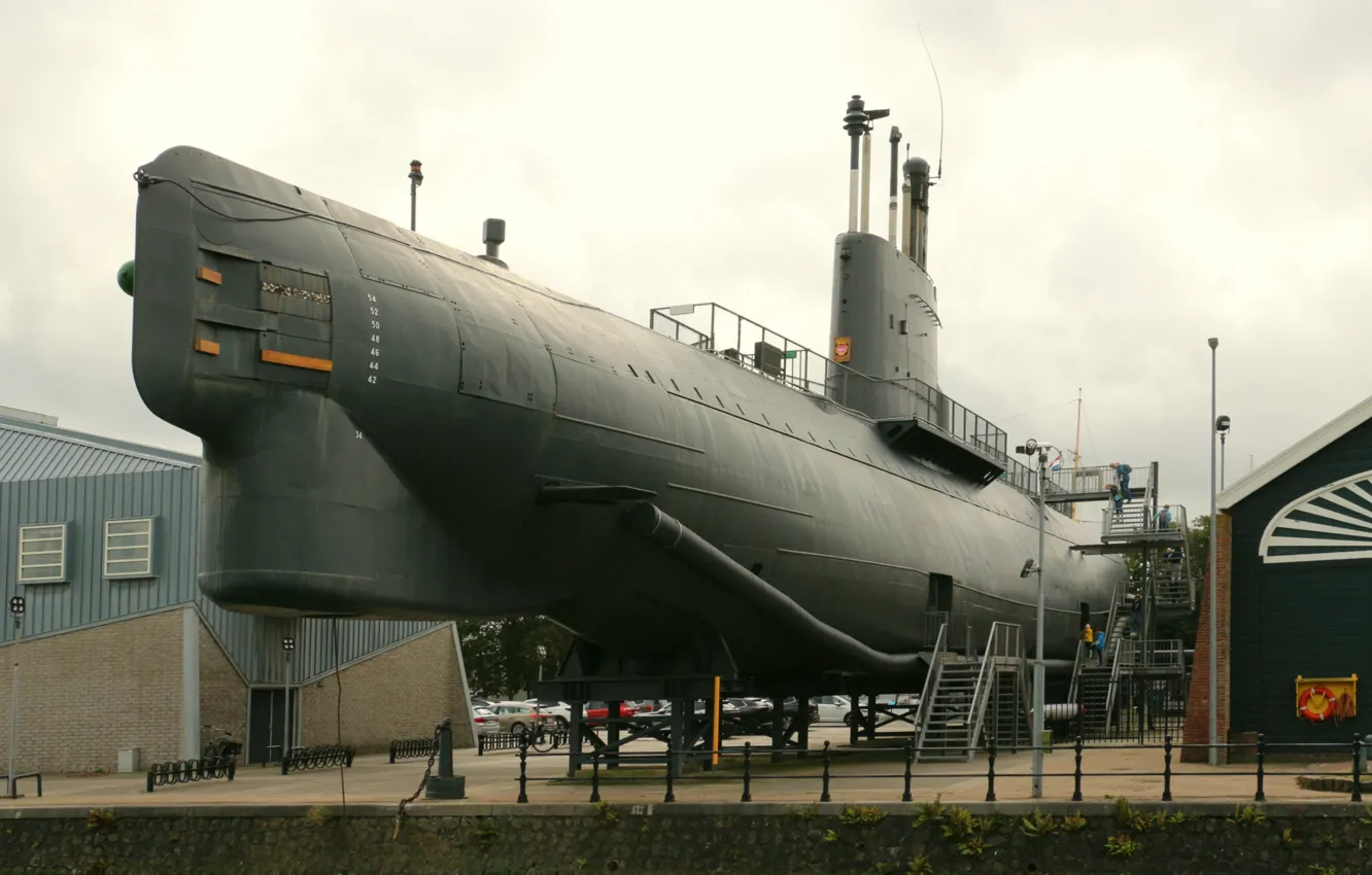 Photo wallpaper submarine, Museum, Netherlands, U-Boat Tuna