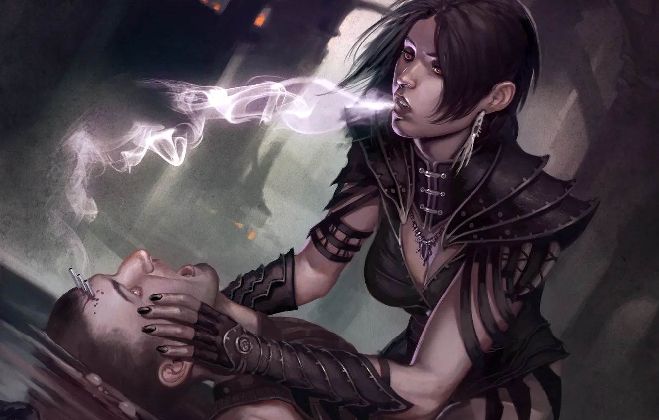 Photo wallpaper water, girl, magic, fantasy, art, shower, corpses