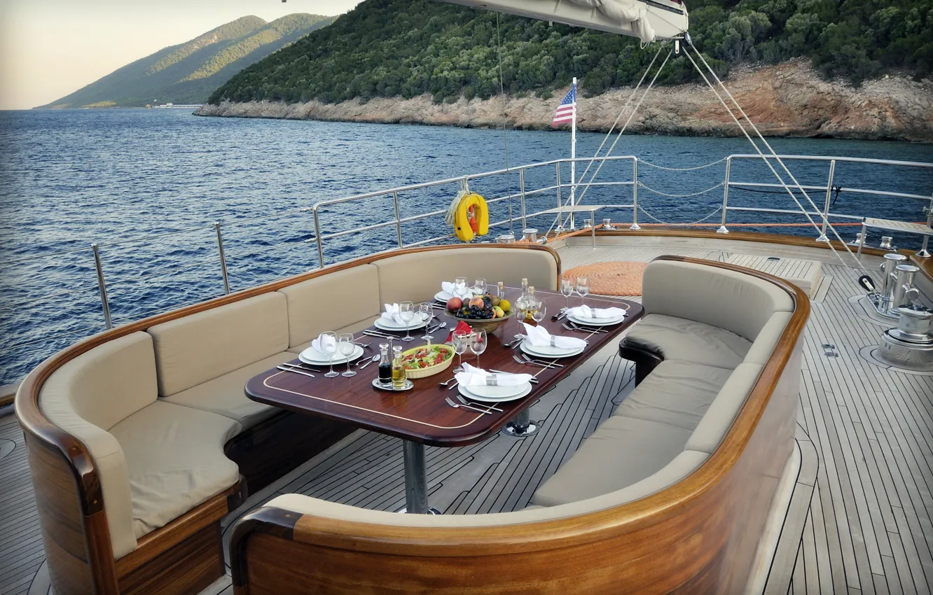 Photo wallpaper luxury, yacht, motor