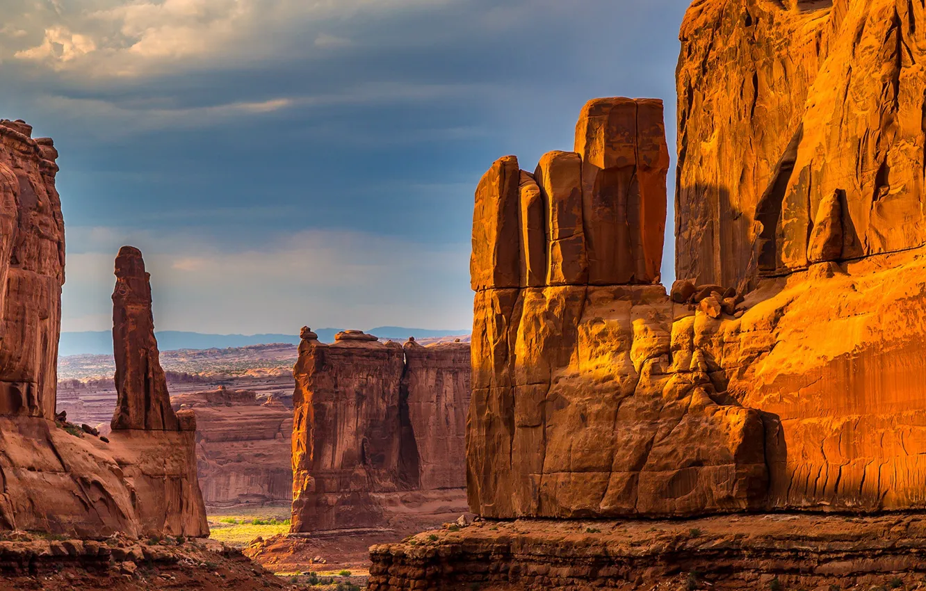 Photo wallpaper mountains, nature, rocks, canyon