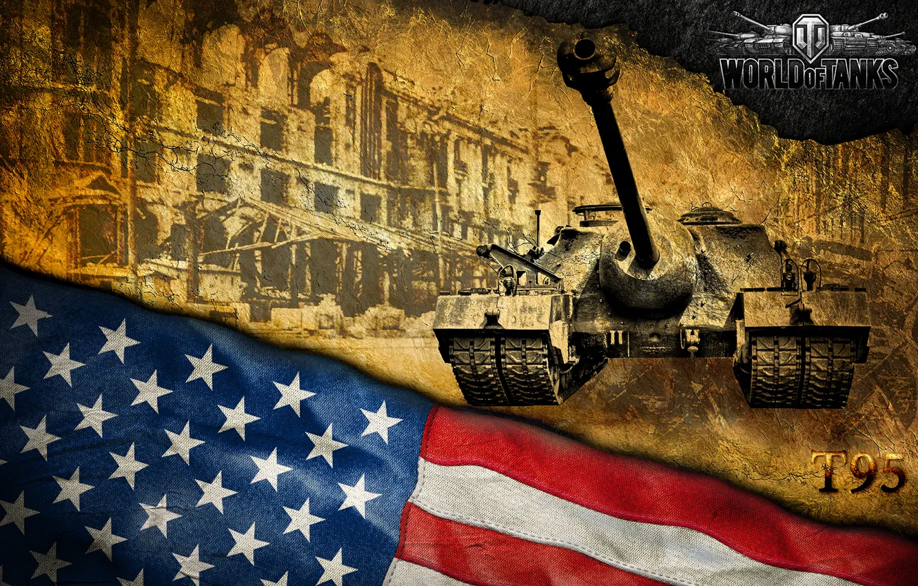 Photo wallpaper America, tanks, WoT, World of Tanks, PT-ACS, T95