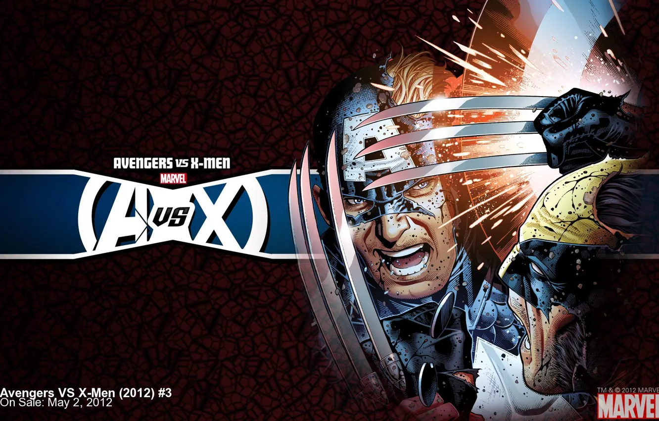 Photo wallpaper Wolverine, Logan, Wolverine, marvel, comic, Captain America, Captain America, Avengers vs X-Men