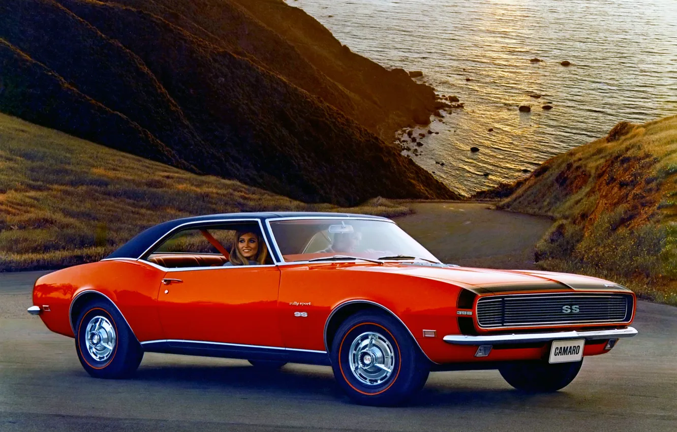 Photo wallpaper machine, Chevrolet, Camaro, Chevrolet, classic, 1968, Camaro, 396