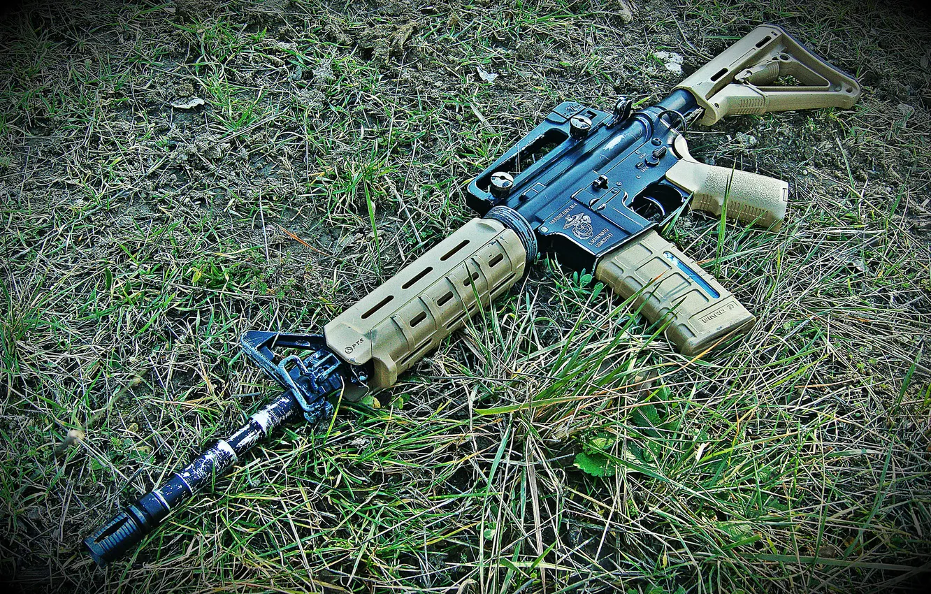 Photo wallpaper weapons, assault rifle, magpul