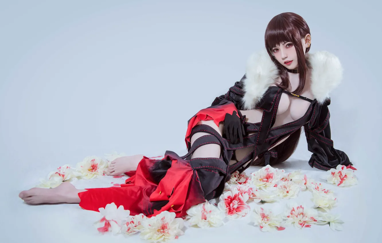 Photo wallpaper pose, Asian, beautiful girl, cosplay, cosplay, Qing Yuji, Beauty Coser