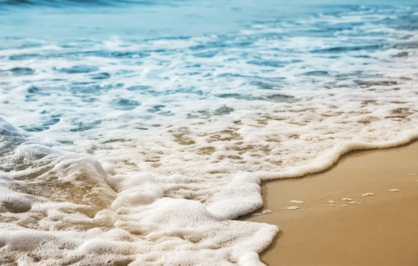 Photo wallpaper sand, sea, wave, beach, summer, summer, beach, sea