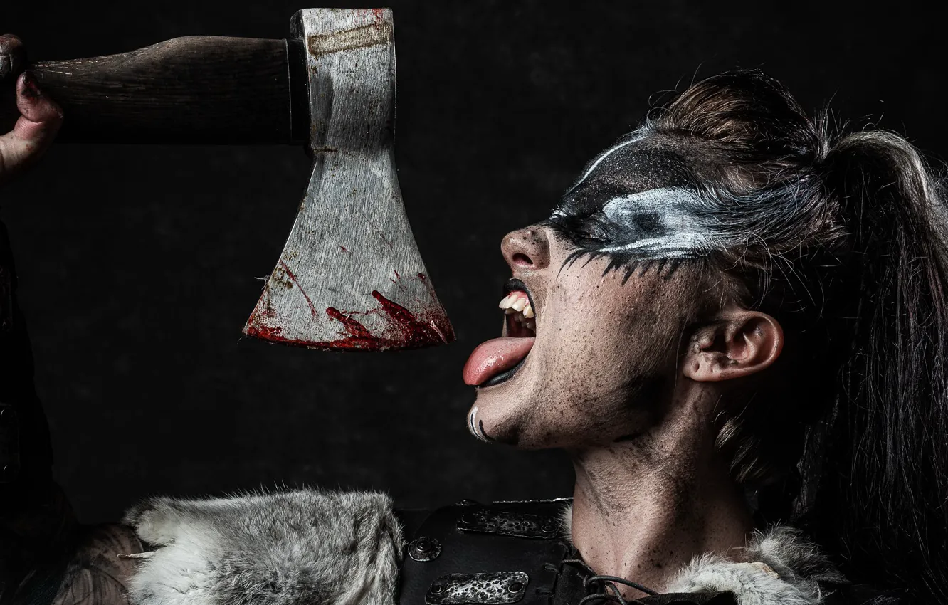 Photo wallpaper girl, Megan, axe